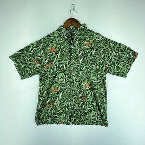 Gap Shirt Tag Size XXL (14-16) Juniors Tropical Bugs Short Sleeve Collared